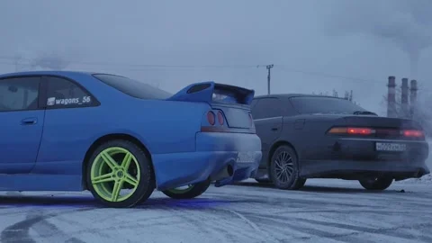 Winter Car racing Stock Footage 157498662