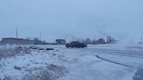 Winter Car racing Stock Footage 157498730