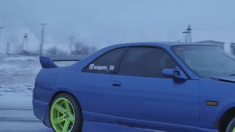 Winter Car racing Stock Footage 157498737