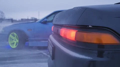 Winter Car racing Stock Footage 157498790