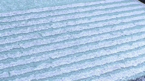 Winter - Car - Rear Window Scraping Stock Footage 42934476