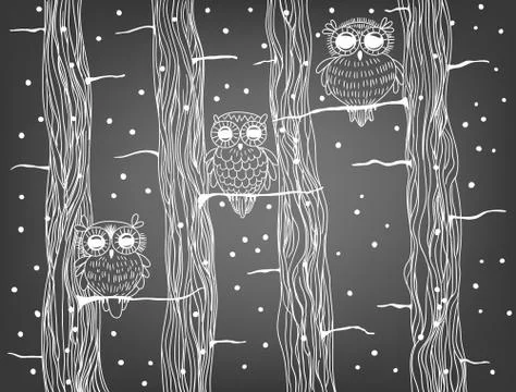 Winter card Stock Illustration