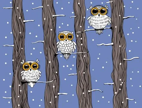 Winter card Stock Illustration