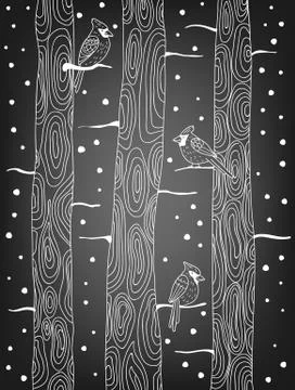 Winter card Stock Illustration