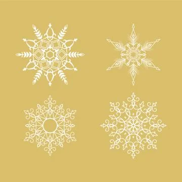 Winter card snowflake pattern Stock Illustration