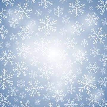 Winter card with snowflakes Stock Illustration