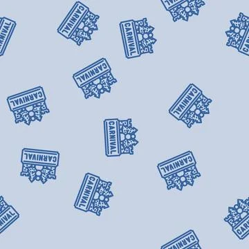 Winter carnival winter line vector seamless pattern Stock Illustration