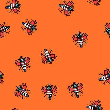 Winter carnival winter vector seamless pattern Stock Illustration