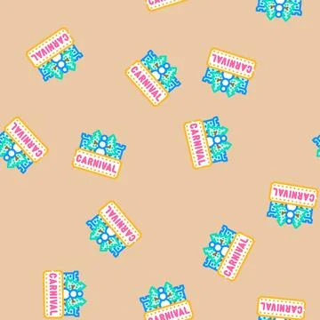Winter carnival winter vector seamless pattern Stock Illustration