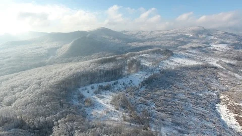 Winter Carpathians Stock Footage 122386833