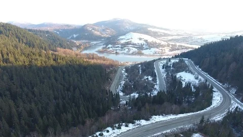 Winter Carpathians Stock Footage 122525914