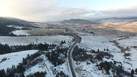 Winter Carpathians Stock Footage 122525929