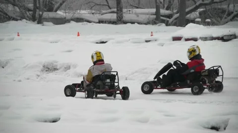Winter carting Stock Footage 10559753