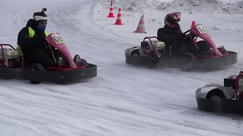 Winter carting Stock Footage 55049126