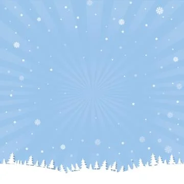 Winter Cartoon Poster Stock Illustration