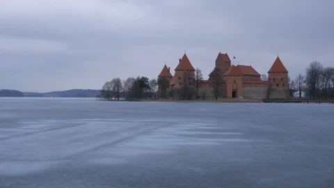 Winter Castle Stock Footage 95727379