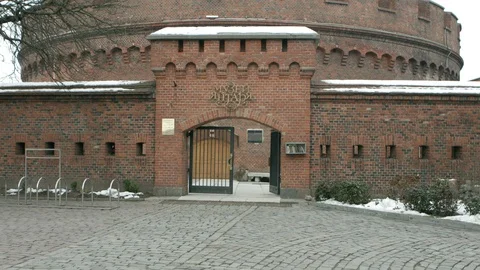 Winter castle with tree 스톡 동영상 94722827