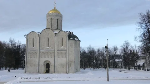 Winter cathedral of Saint Demetrius Stock Footage 71501827