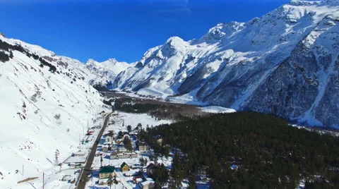 Winter Caucasus Mountains Vídeos de archivo 63225357
