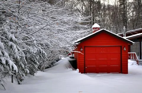 Winter Chalet 스톡 사진