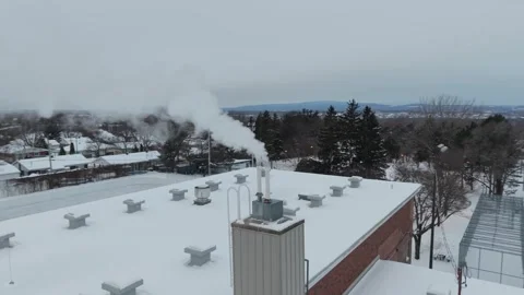 Winter chimney 001 Stock Footage 322923926