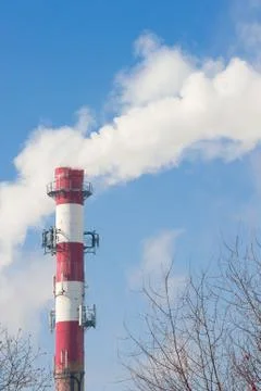 Winter chimneys Stock Photos