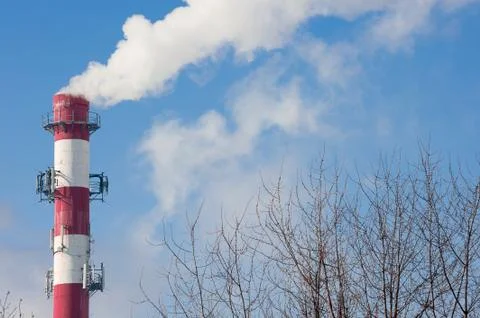 Winter chimneys Stock Photos