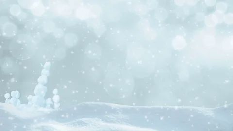Winter Christmas background with falling snow - loop, 4K Stock Footage 80240893
