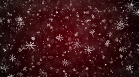 Winter Christmas background, falling snowflakes and stars Stock Footage 32685993