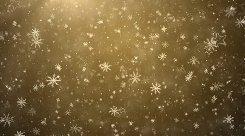 Winter Christmas background, falling snowflakes and stars Stock Footage 33042241