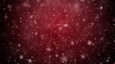 Winter Christmas background, falling snowflakes and stars Stock Footage 43889011