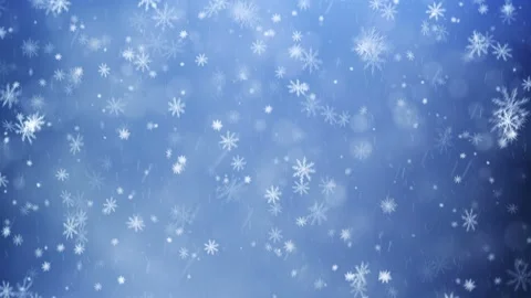 Winter Christmas background, falling snowflakes Stock Footage 257390645