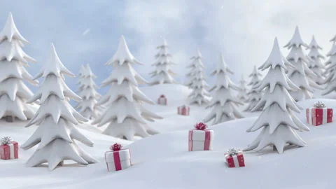Winter Christmas background Video stock 121435037