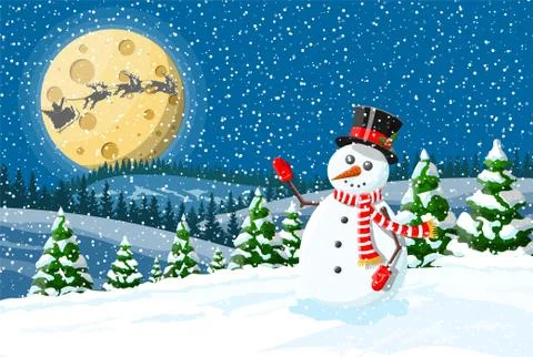 Winter christmas background. Stock Illustration