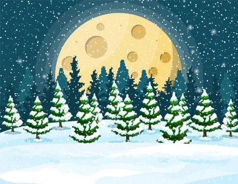 Winter christmas background Stock Illustration