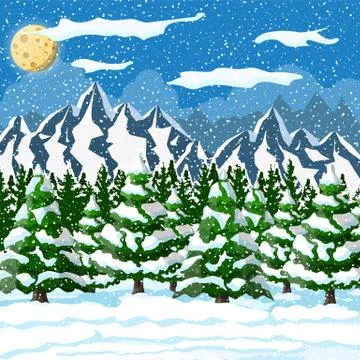Winter christmas background Illustrazione stock
