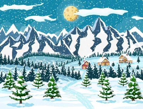 Winter christmas background Stock Illustration