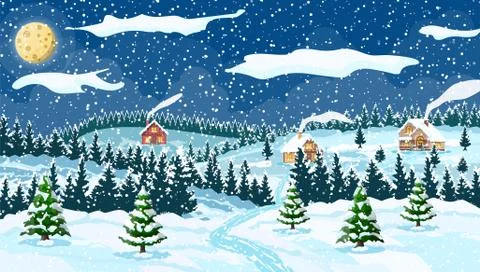 Winter christmas background Stock Illustration