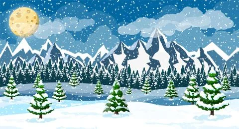 Winter christmas background Stock Illustration
