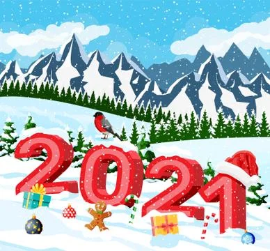 Winter christmas background Stock Illustration