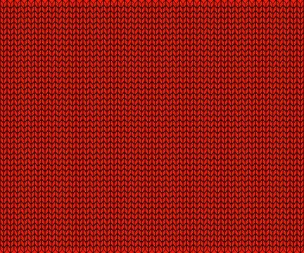 Winter Christmas background in the texture of a warm red knitted sweater Stock-Illustration