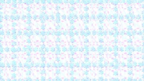 Winter Christmas blue snowflake grid pattern with pink spots イラスト素材