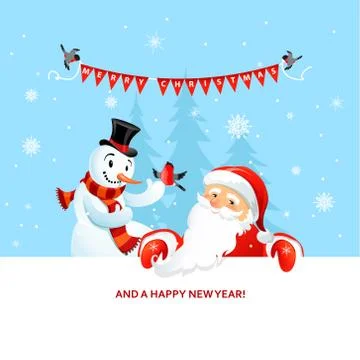 Winter Christmas card Stock Illustration