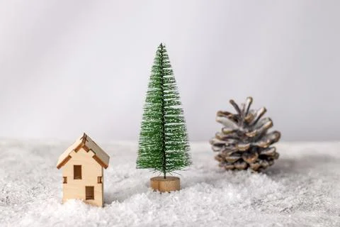 Winter christmas concept composition Stock Photos