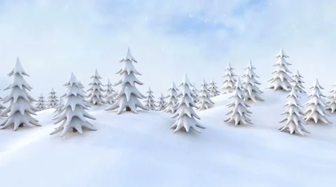 Winter Christmas forest Stock Footage 54830857