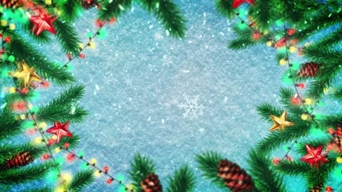 Winter Christmas Lights Background Vídeos de archivo 204145406