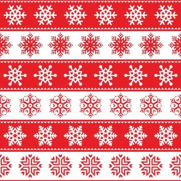 Winter, Christmas red seamless pattern with snowflakes Illustrazione stock