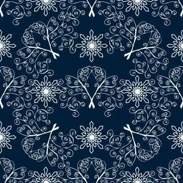 Winter Christmas seamless pattern Stock Illustration