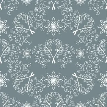 Winter Christmas seamless pattern Stock Illustration