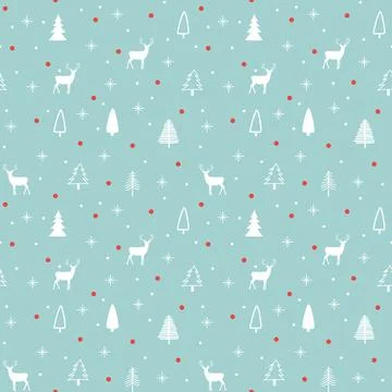 Winter Christmas Vector Pattern Seamless Stock Illustration